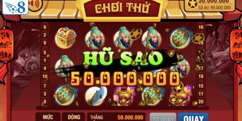 Biểu tượng tướng lĩnh và hũ thưởng trong nổ hũ Tam Quốc